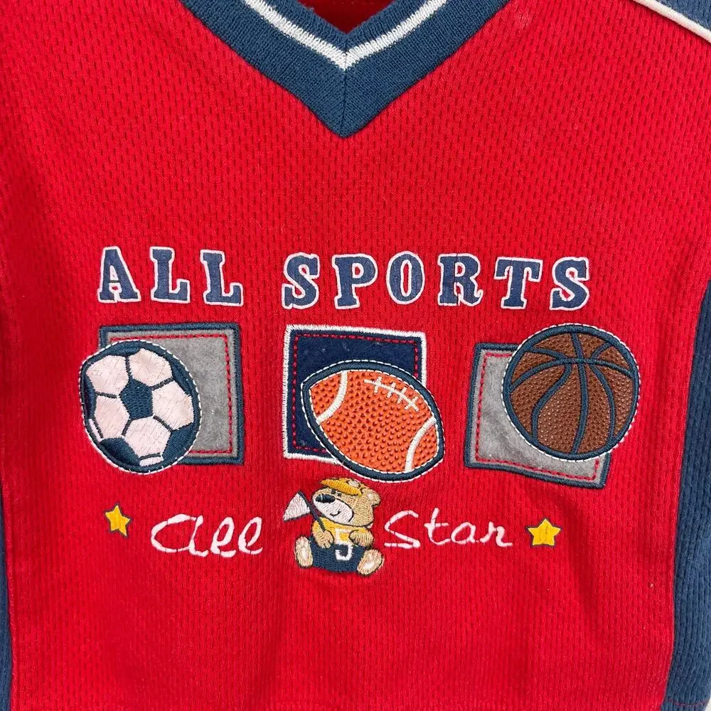 Vintage B.T. Kids All Sports All Star Bear Sweatsuit Outfit 12 Months